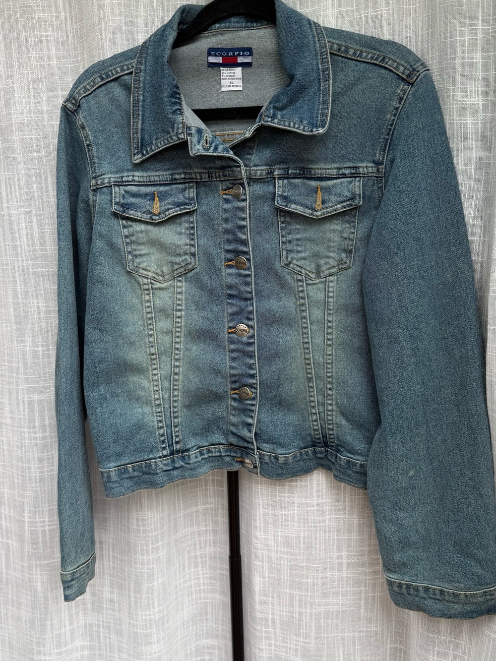 Scorpio Classic Light Wash Denim Jacket - Blue